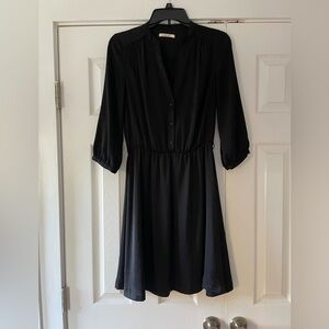 Camaieu French Clothing Company Black Silky Dress Est. Size‎ Small